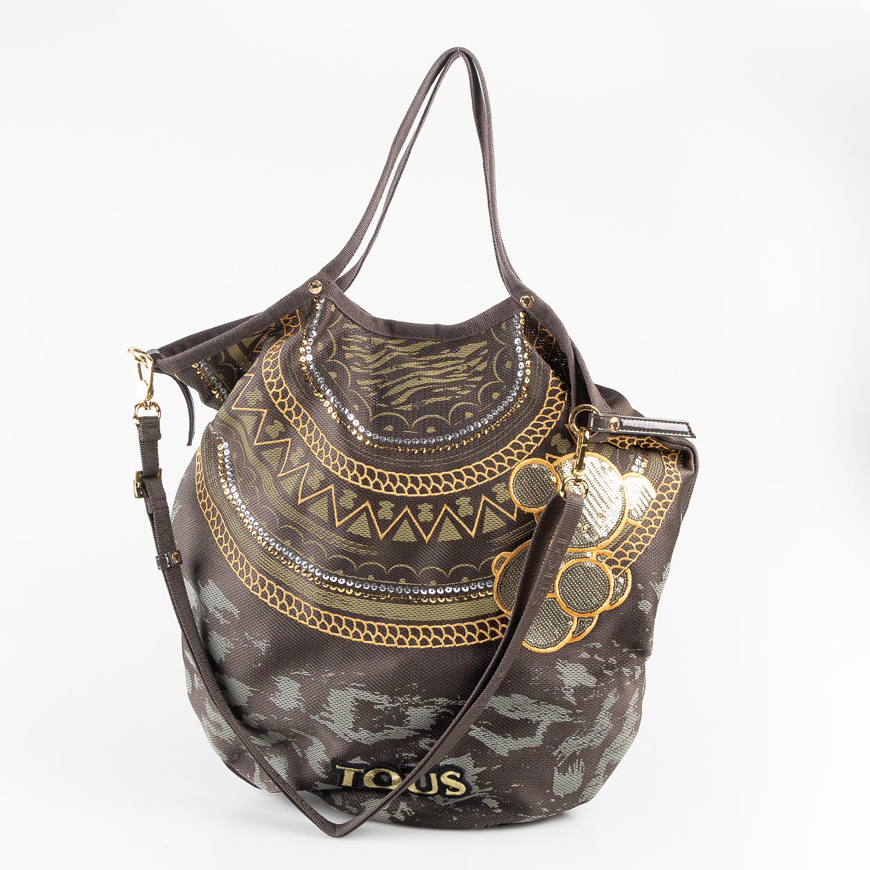 Bolso TOUS, «Shopper» de malla estampada.