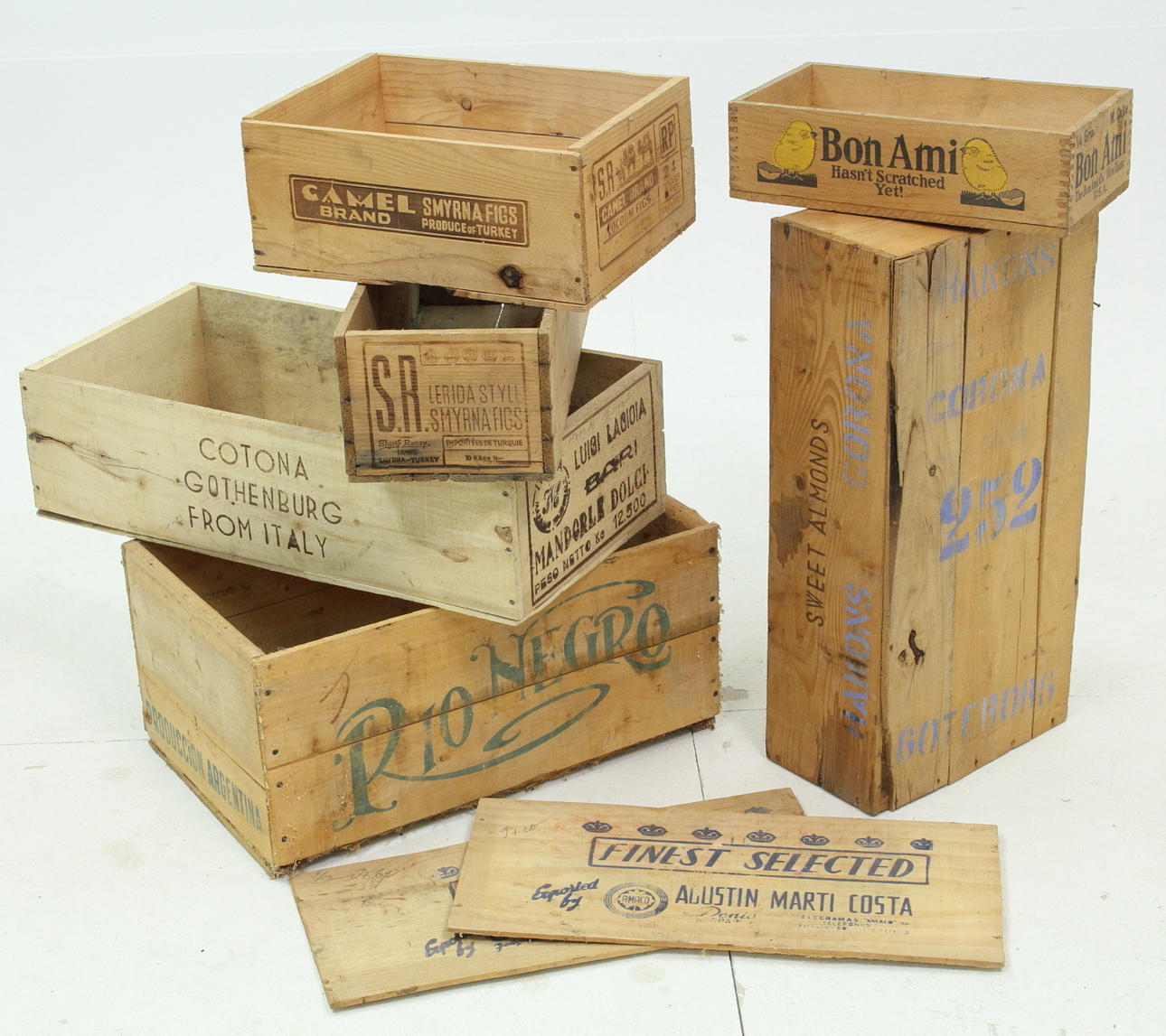 TRÄLÅDOR, 6 st, vintage.