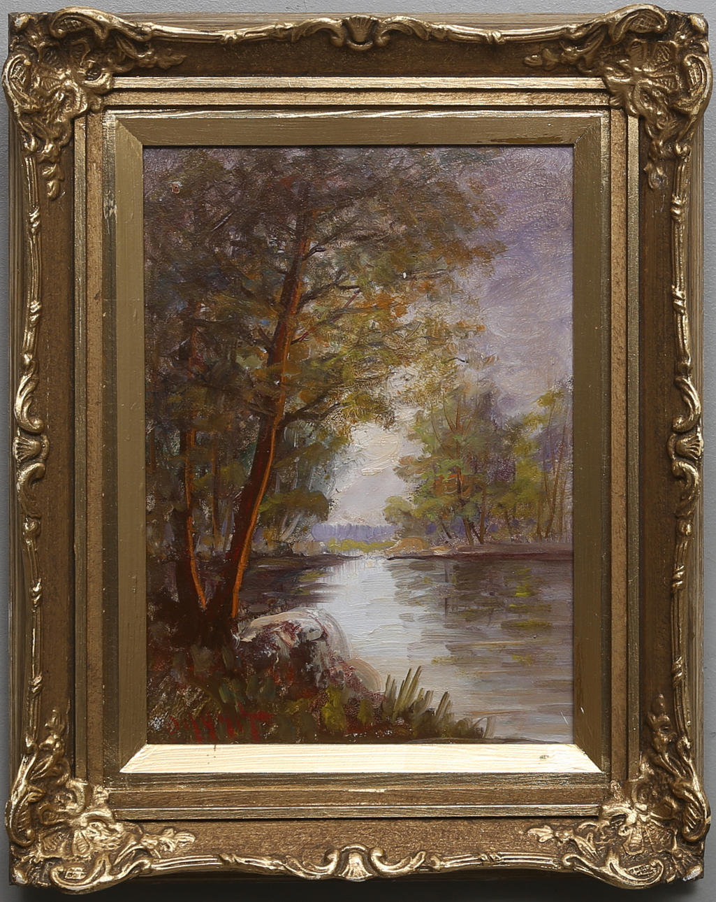 OLOF DYNET. Olja på pannå, signerad.