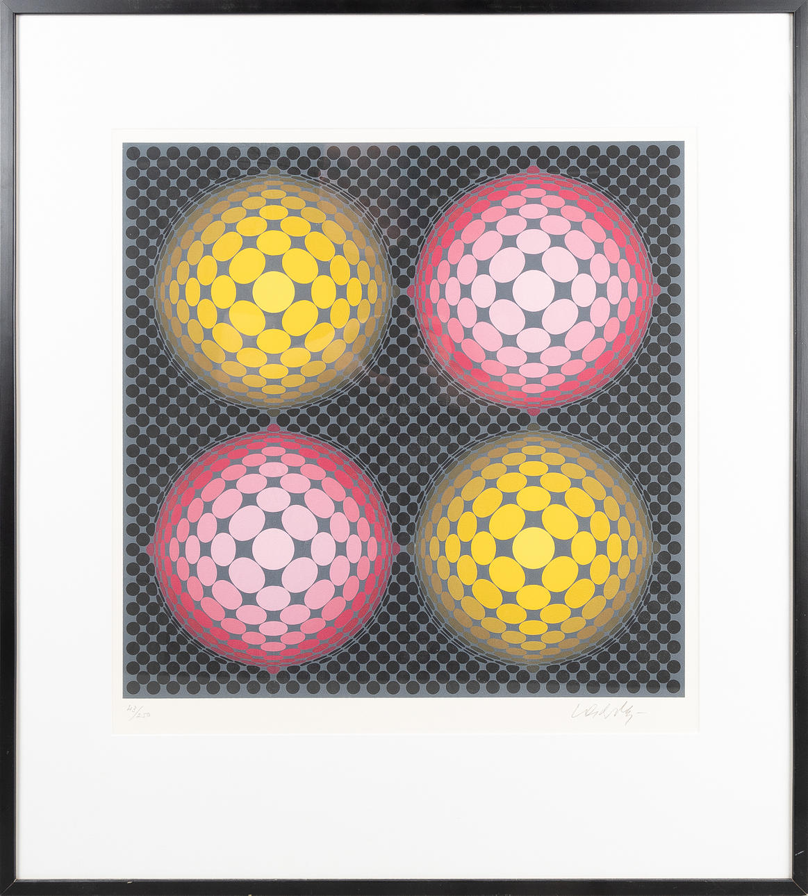 VICTOR VASARELY. Geometric composition, series graphics.