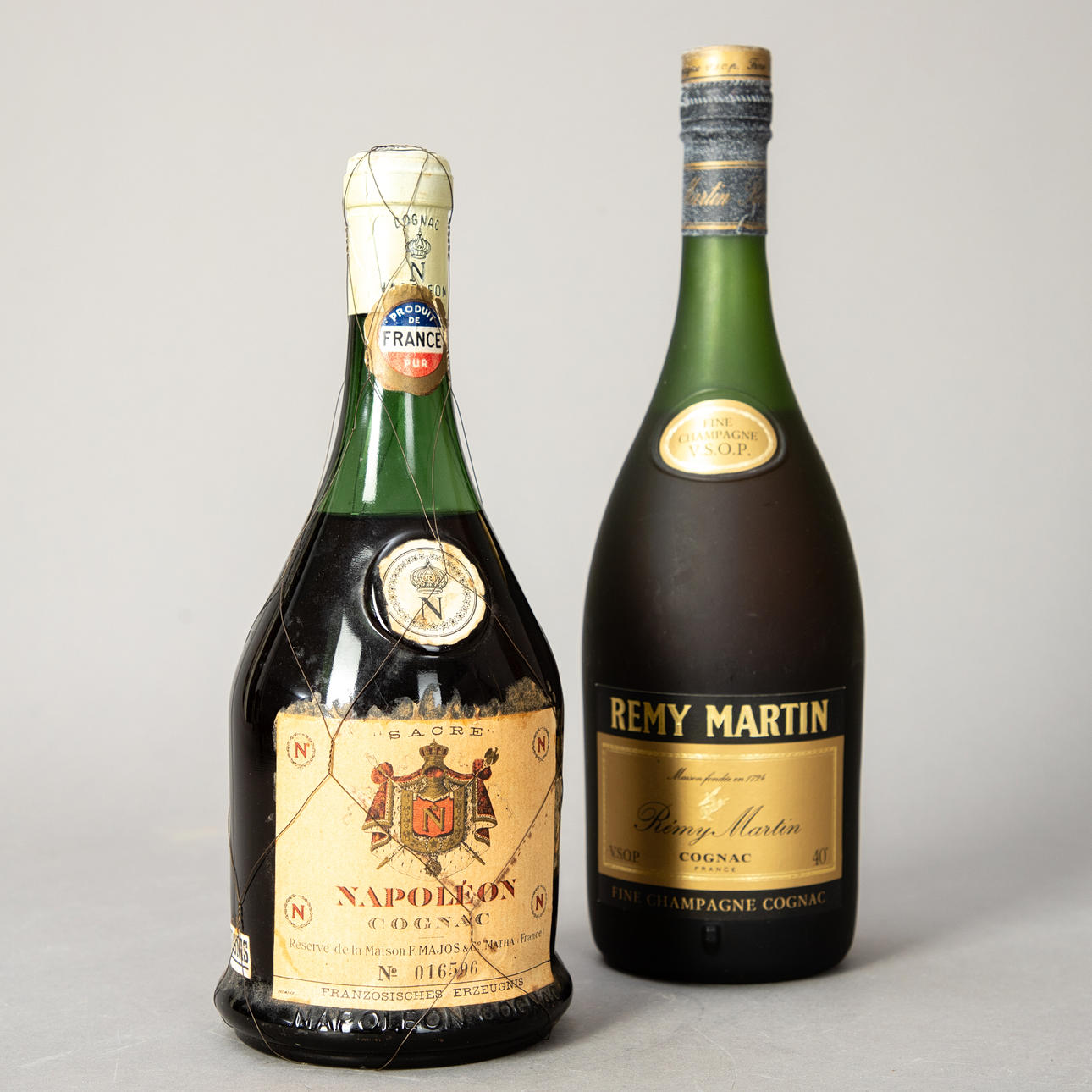 Napoleon cognac and Remi Martin cognac, France, ca. 60/70