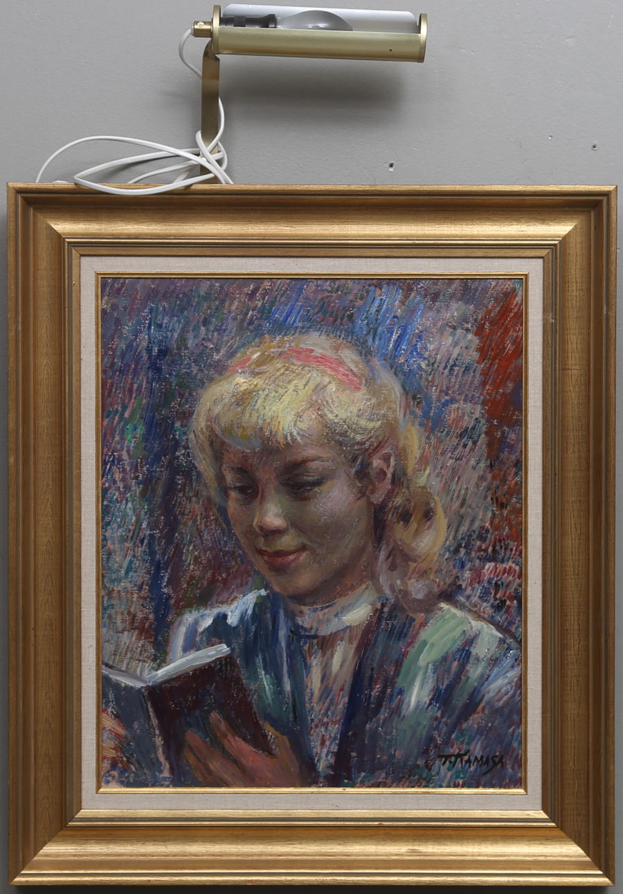 TADEUSZ KAMASA. Olja på duk, signerad.