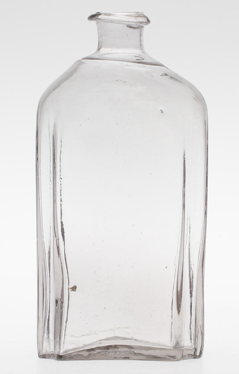 FLASKA, glas, 1700/1800-tal.