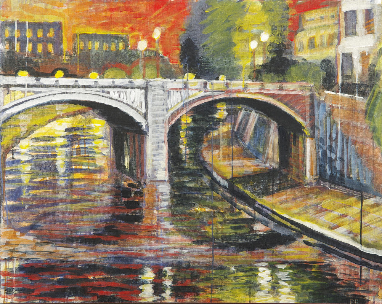 PAULA FOHLIN. "Bro", olja på duk, monogramsignerad P.F.