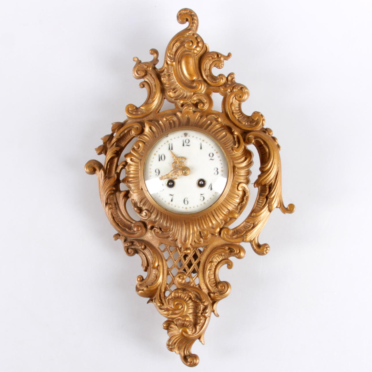 VÄGGPENDYL, bronserad gulmetall, nyrokoko, 1800-talets andra hälft.