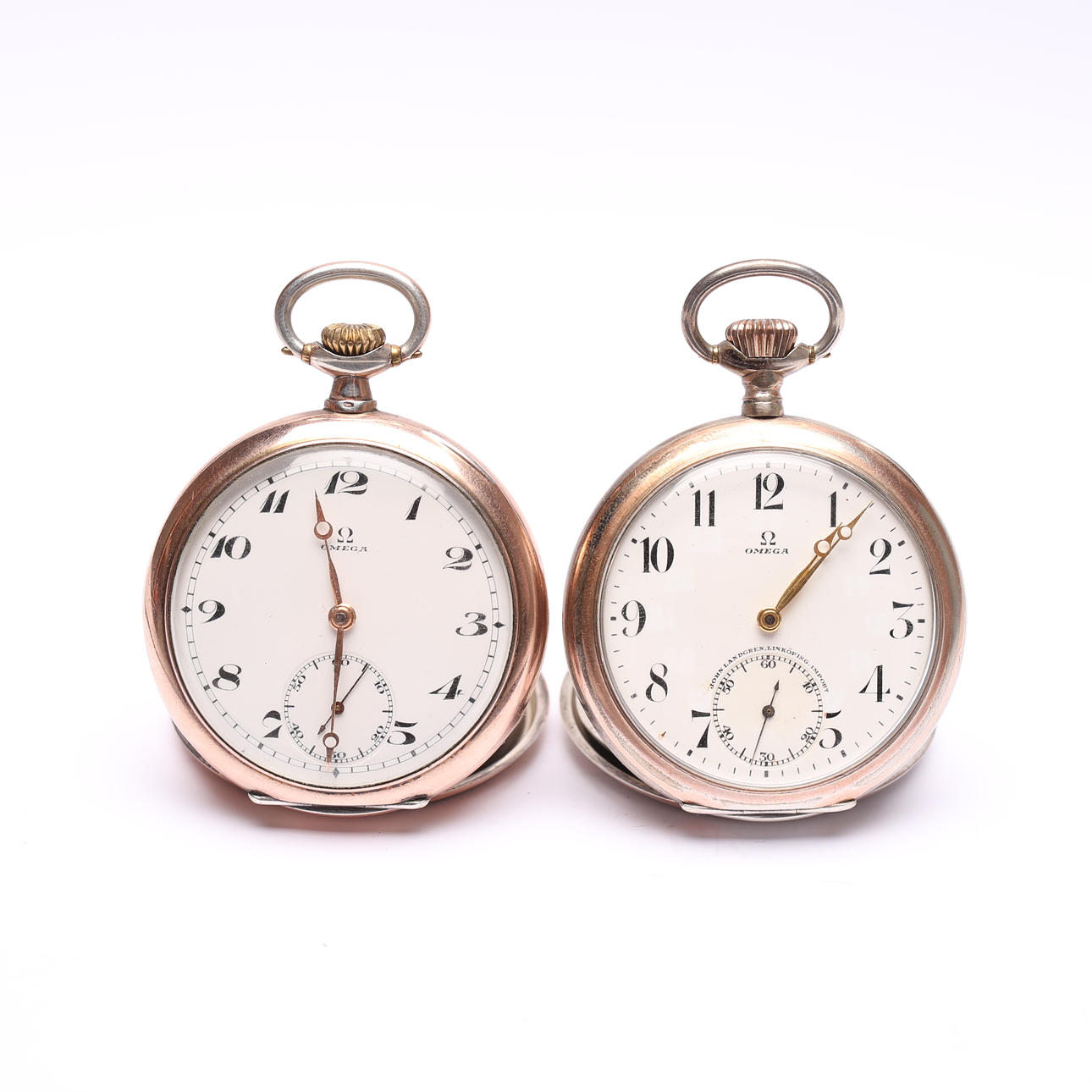 OMEGA, 2-osainen, taskukello, manuaalinen, hopea.