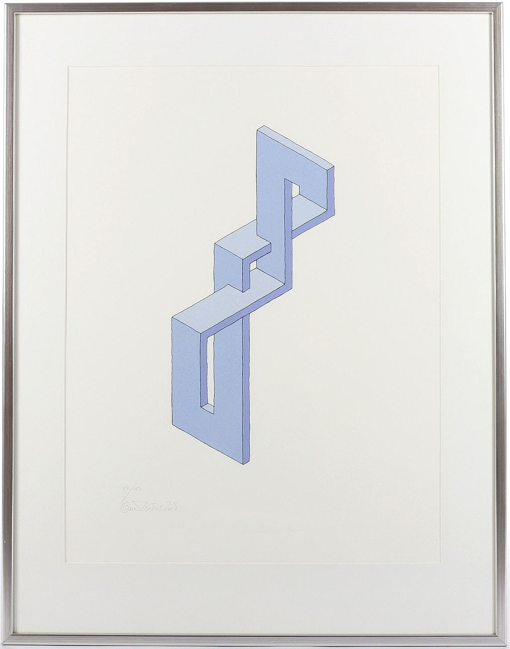 OSCAR REUTERSVÄRD. 1915—2002. Lithograph, hand coloured, signed.