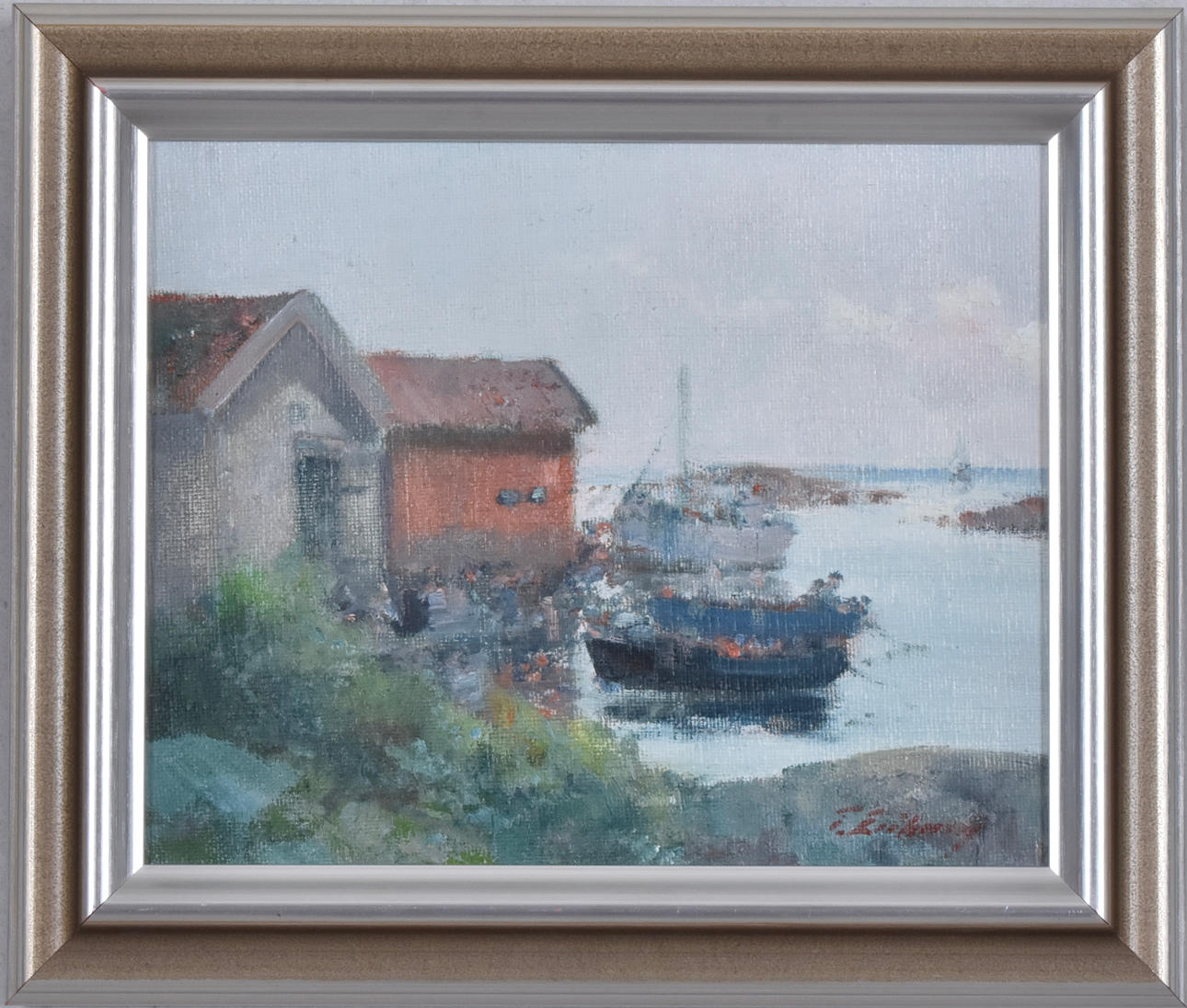 TAGE ERIK HELGE JOHANSSON. Olja på duk. Konst - Måleri - Auctionet