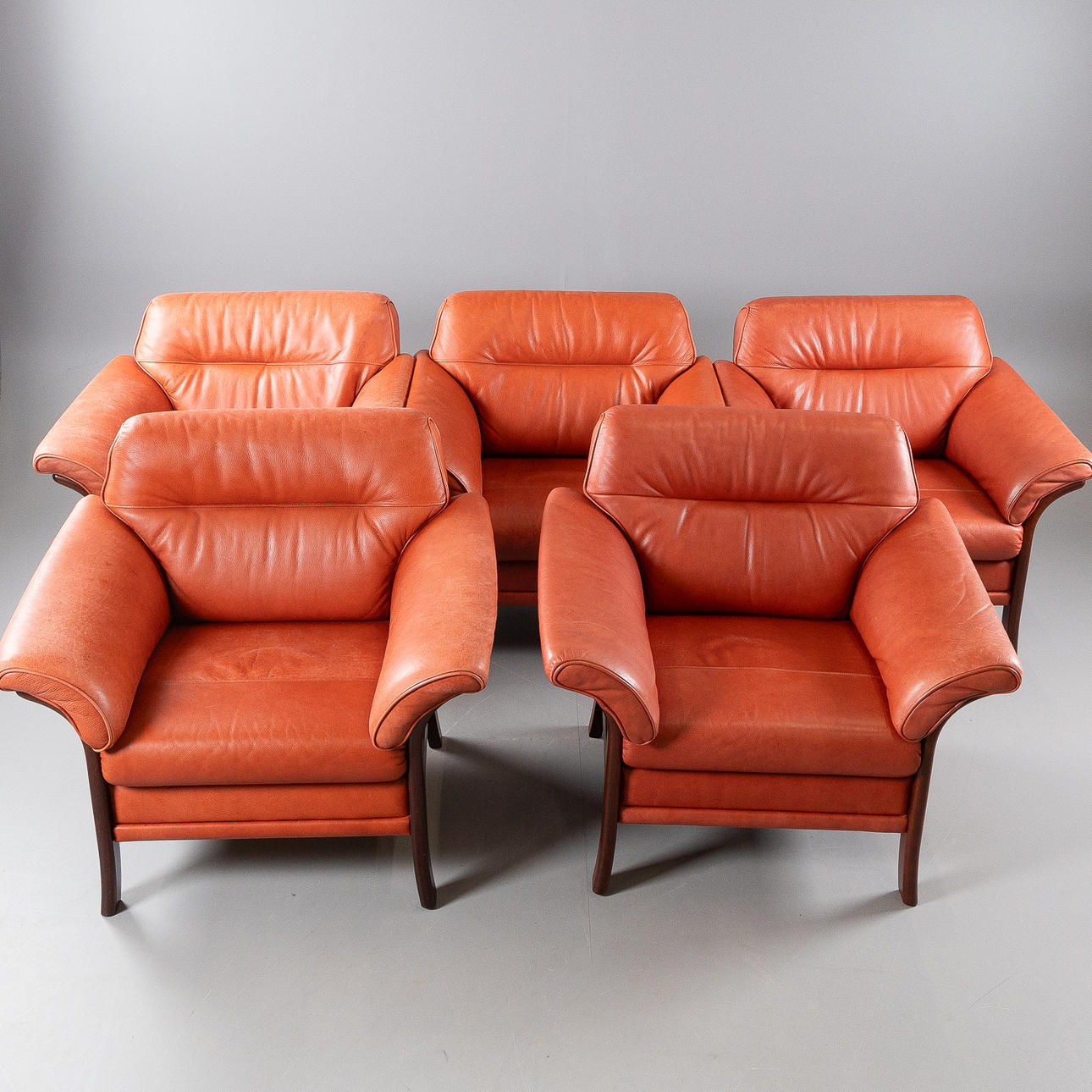 FÅTÖLJER, 5 stycken, Ulferts, 1900-talets andra hälft.