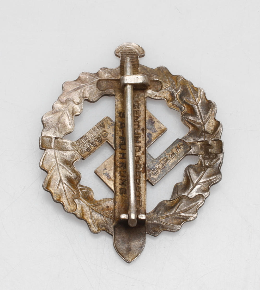 MEDALJ, SA idrott, silvermärke, W.Redo, Tyskland.