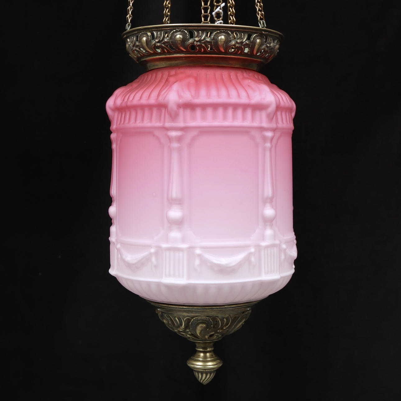 MÅNSKENSAMPEL, omkring 1900, total höjd ca. 67 cm.