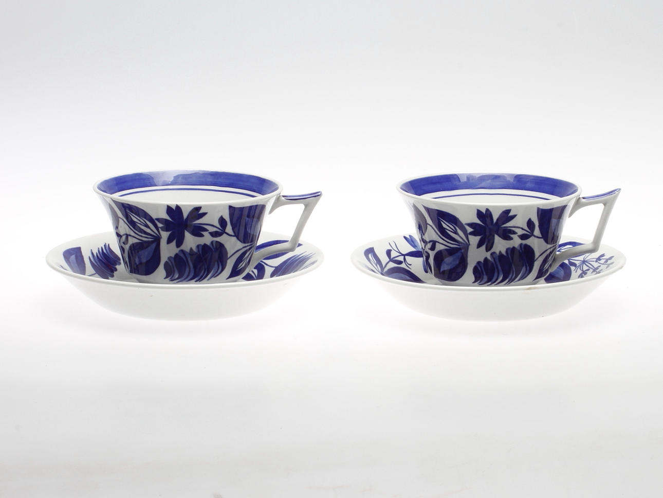 FRUKOSTKOPPAR, 2 st, flintporslin, Ursula Printz, Gustavsberg.