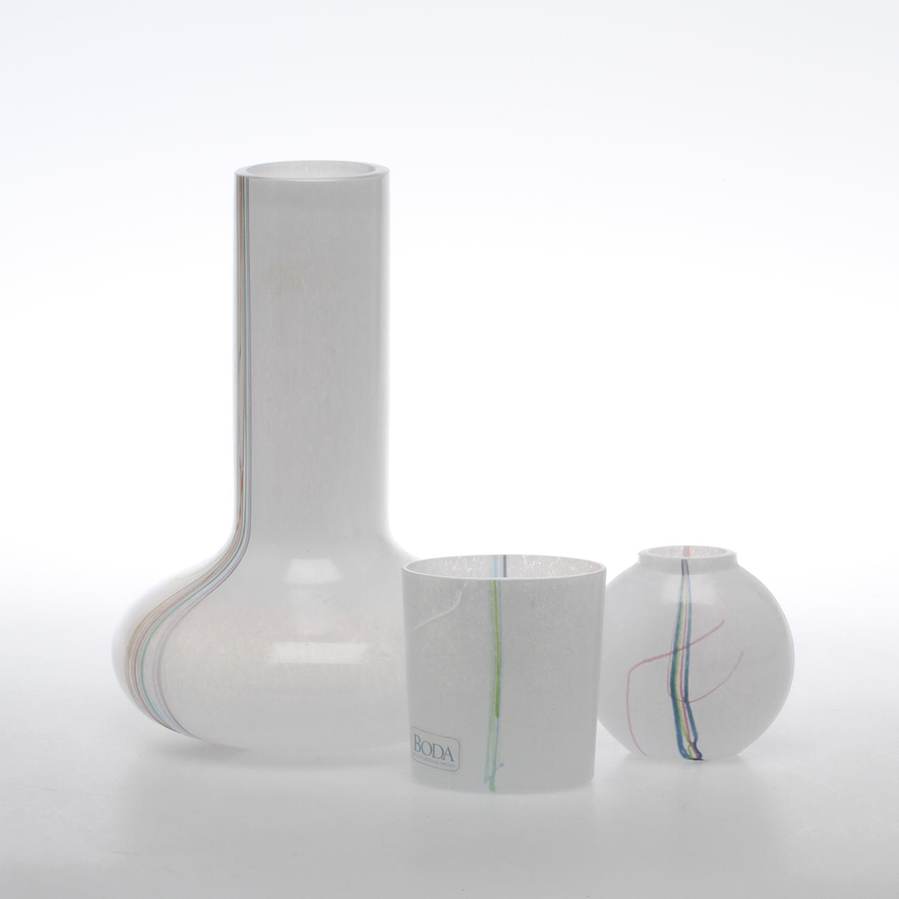 VASER 3 st, glas, Bertil Vallien, Kosta Boda.