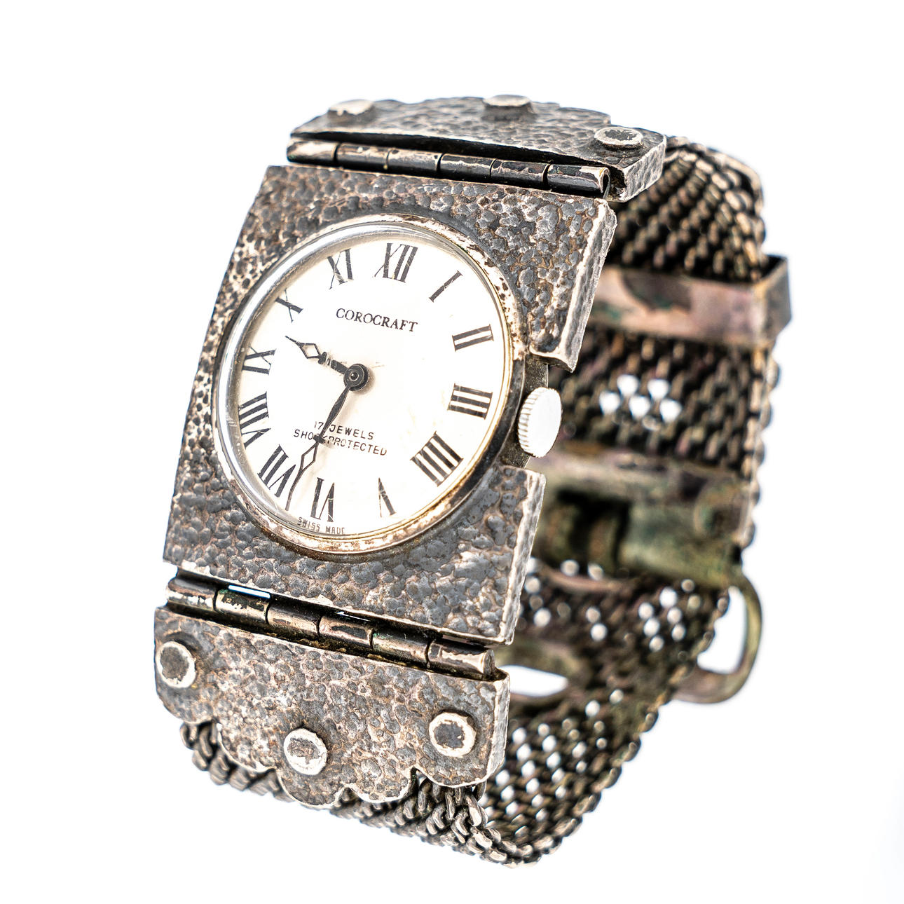 COROCRAFT Watch 17 jewels Crack But Works! Wind Up Watch  display picture 1