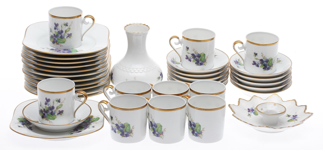 KAFFESERVIS, 36 delar, "Viol", Hackefors.