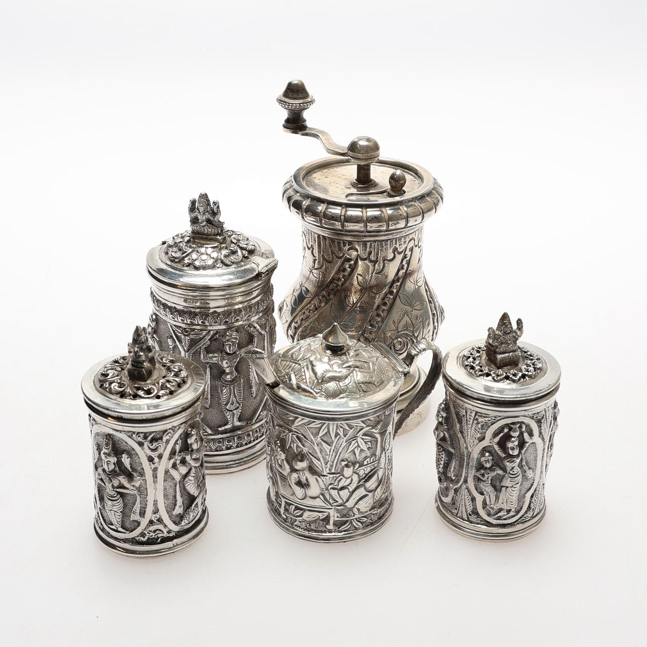 KRYDDKAR MED PEPPARKVARN. Silver, 5 st.