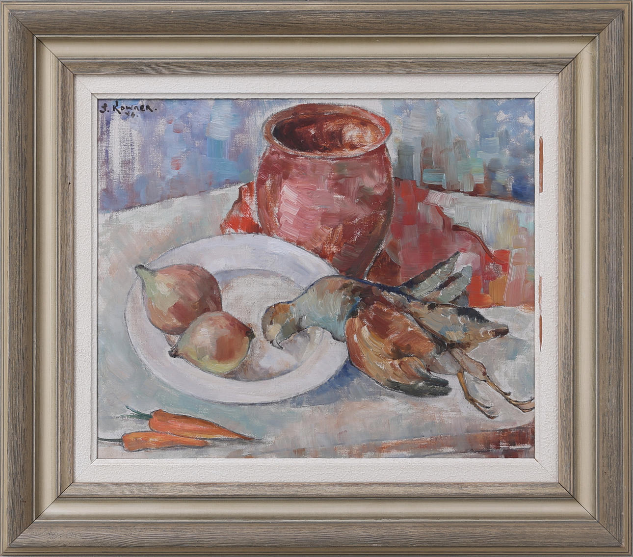 JOSEF KOWNER. Stilleben, olja på duk, signerad.
