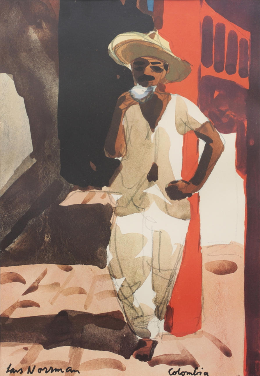 AFTER LARS NORRMAN. Color series graphic, “Colombia”, signed in print.