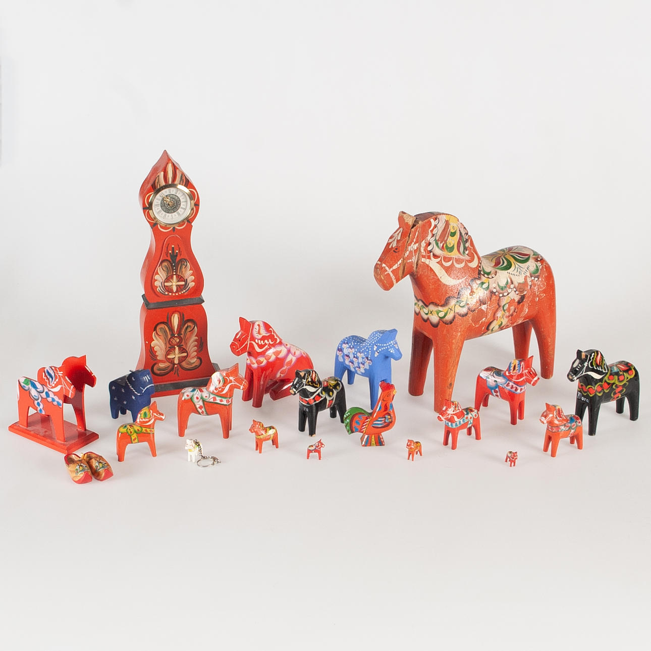 DALAHÄSTAR, TUPP OCH DALAKLOCKA, 20 delar.