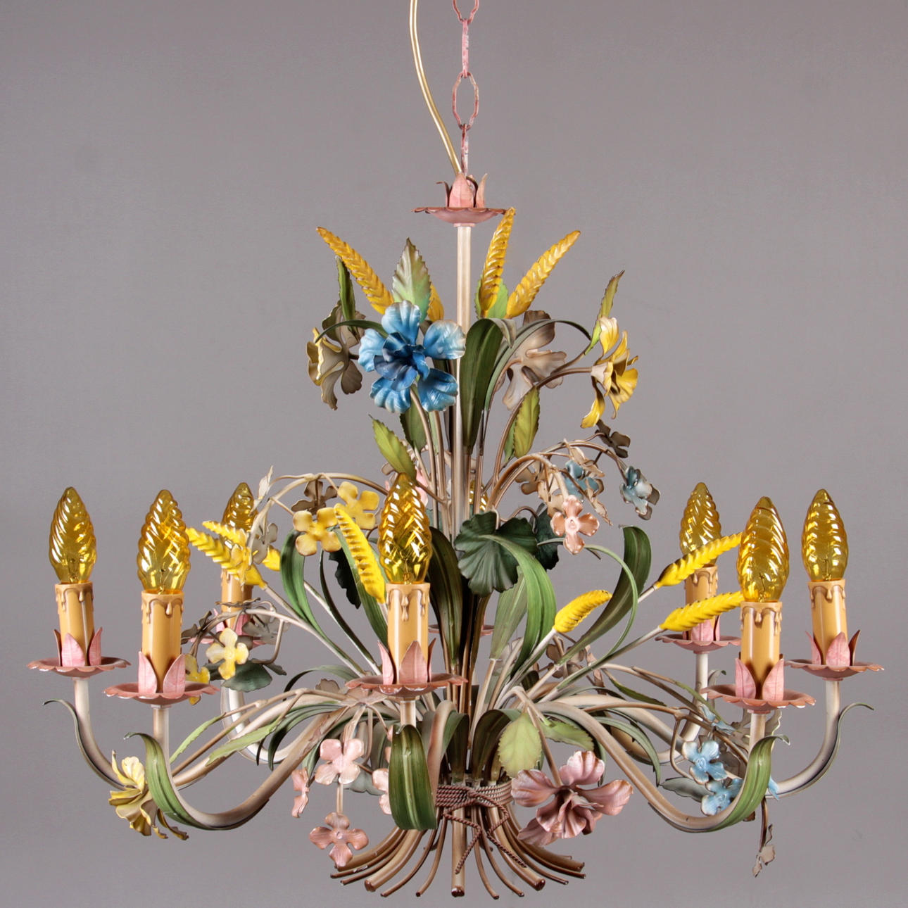 LJUSKRONA, metall, Italien, 1900-tal.