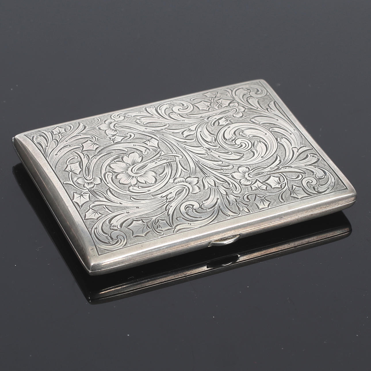 CIGARETTETUI, silver, svenska importstämplar, 1900-tal.