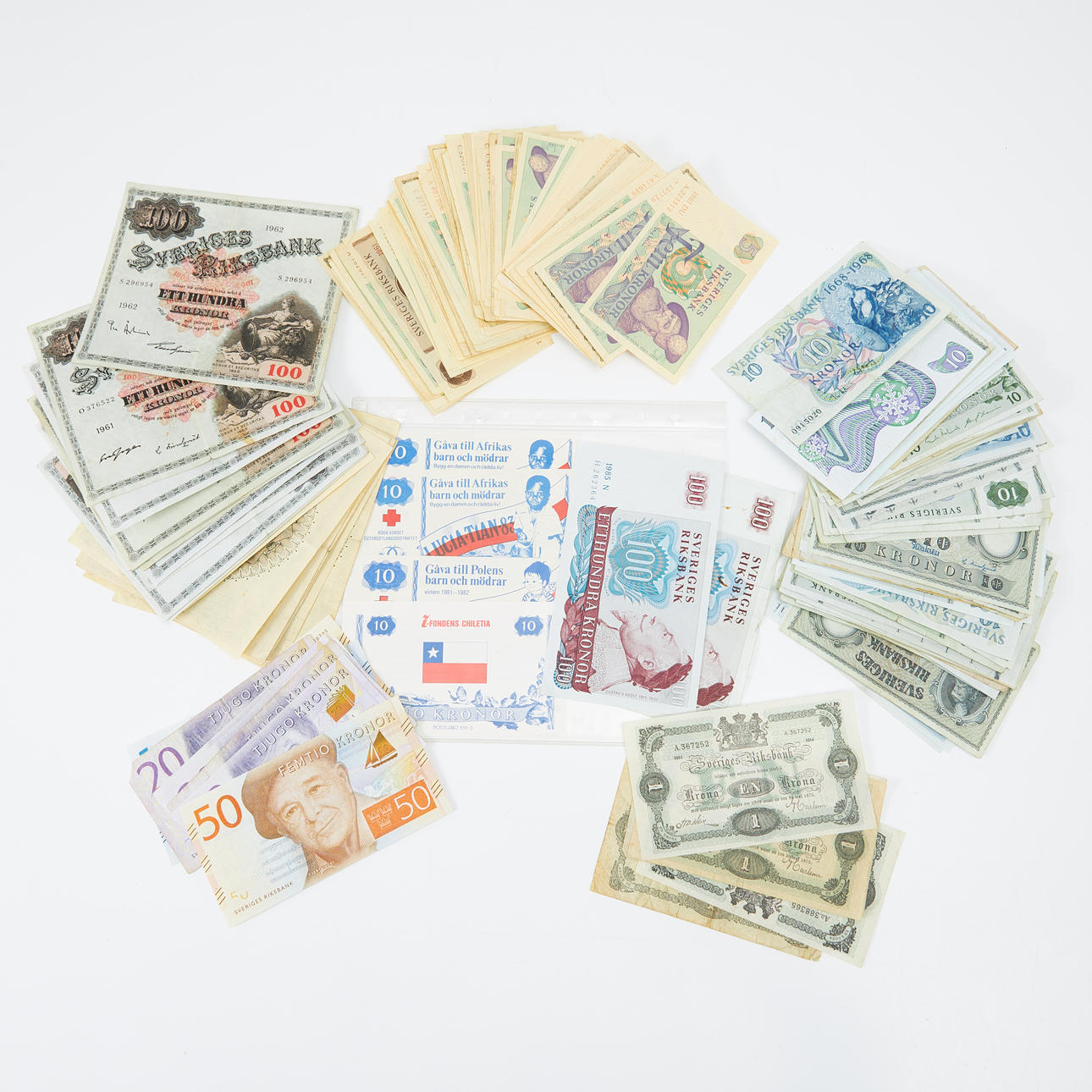 Sedler, Sverige, 20. århundrede.