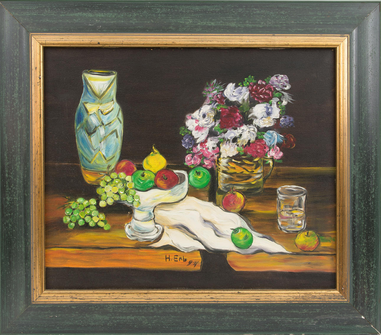 OKÄND KONSTNÄR. olja på duk, sign. och dat.94.