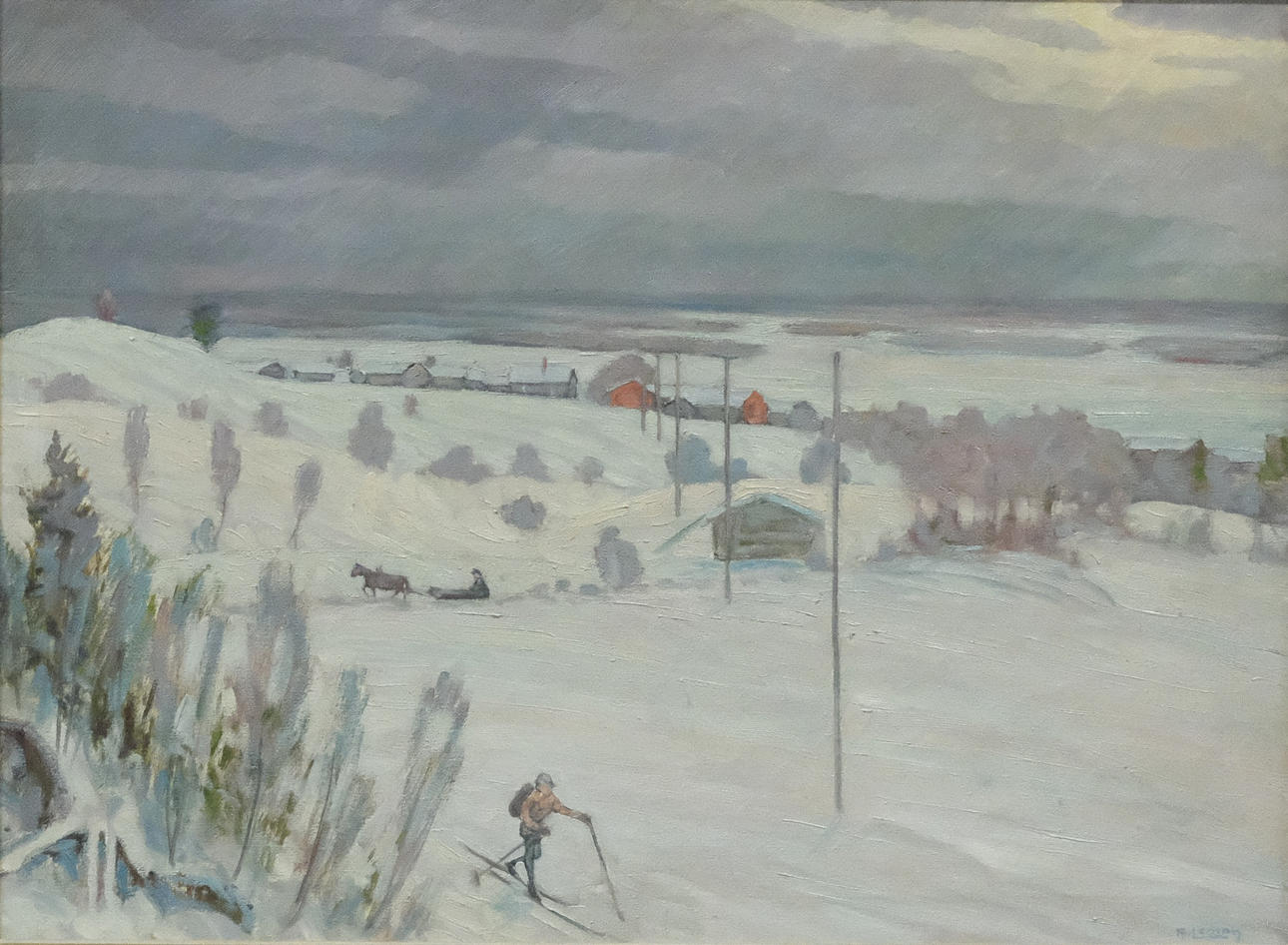 ANDERS LOMAN. ÖL AUF LEINWAND, WINTERLANDSCHAFT.