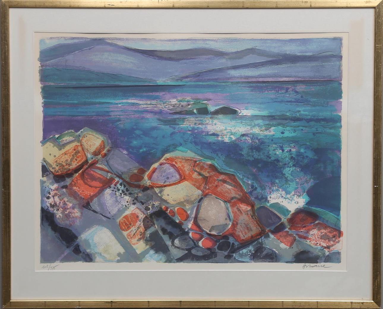 CAMILLE HILAIRE. Färglitografi, sigenrad och numrerad 102/175.