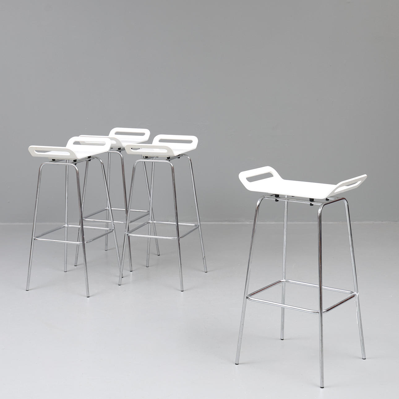 A set of 4 bar stools, CBI, Björn Dahlström.