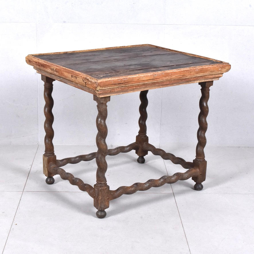 Una mesa barroca del siglo XVII.