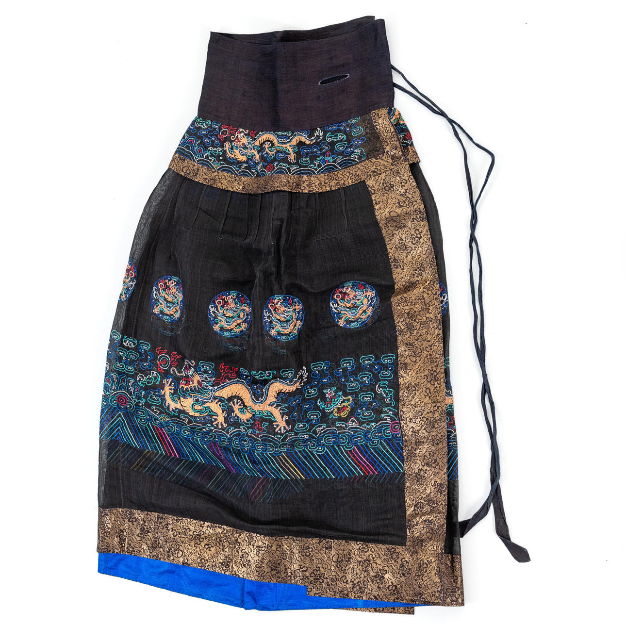 Embroidered summer chaofu skirt, China, late Qing dynasty, 19th century ...