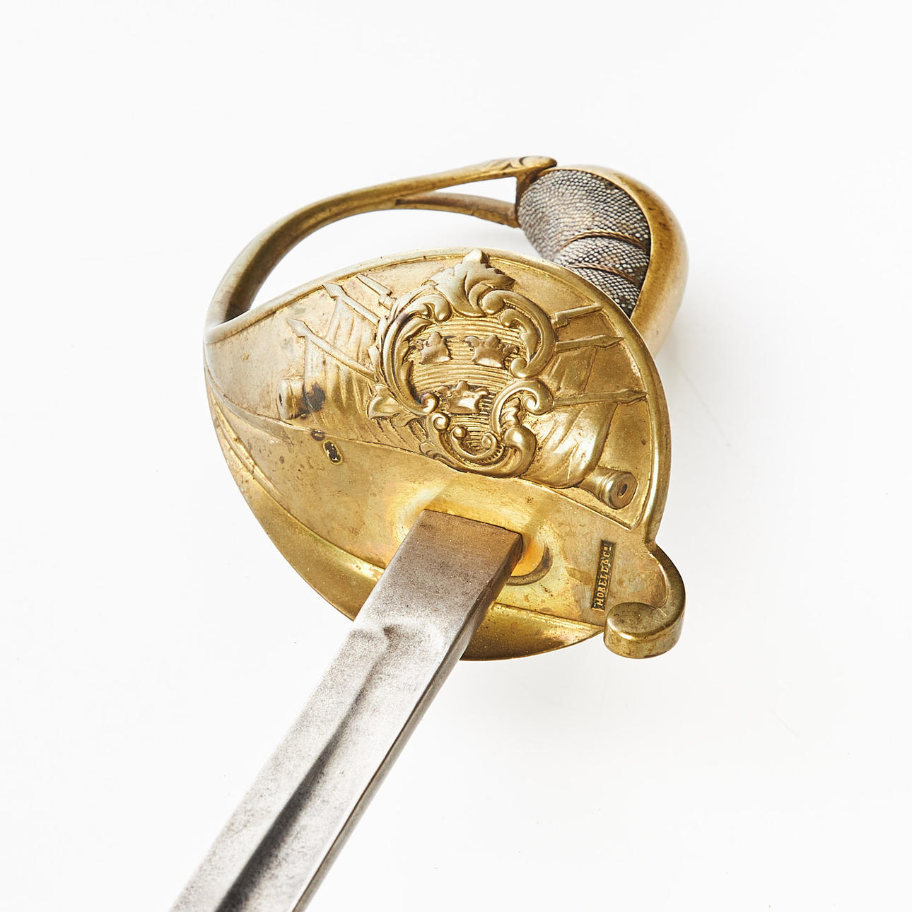 A Swedish sabel, circa 1880, authorised model, for an officer in the infantry, Morell & Co. , with blade marked G.E. Swalling & Co. Mölntorp, with steel tub and portepé m/1797.
