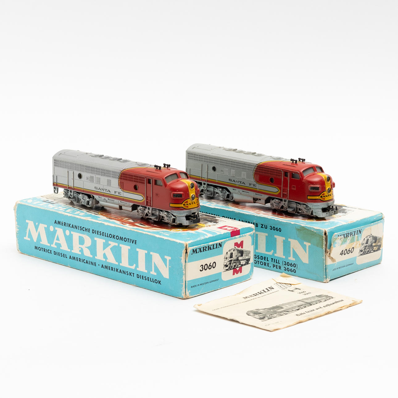 MÄRKLIN 3060 and 4060 American double locomotive Santa Fe