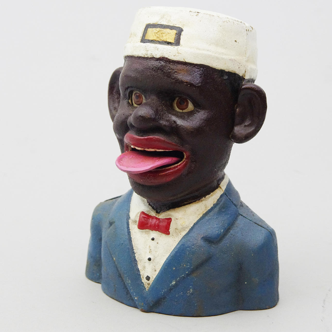 SPARBÖSSA, målad gjutjärn, samtida.