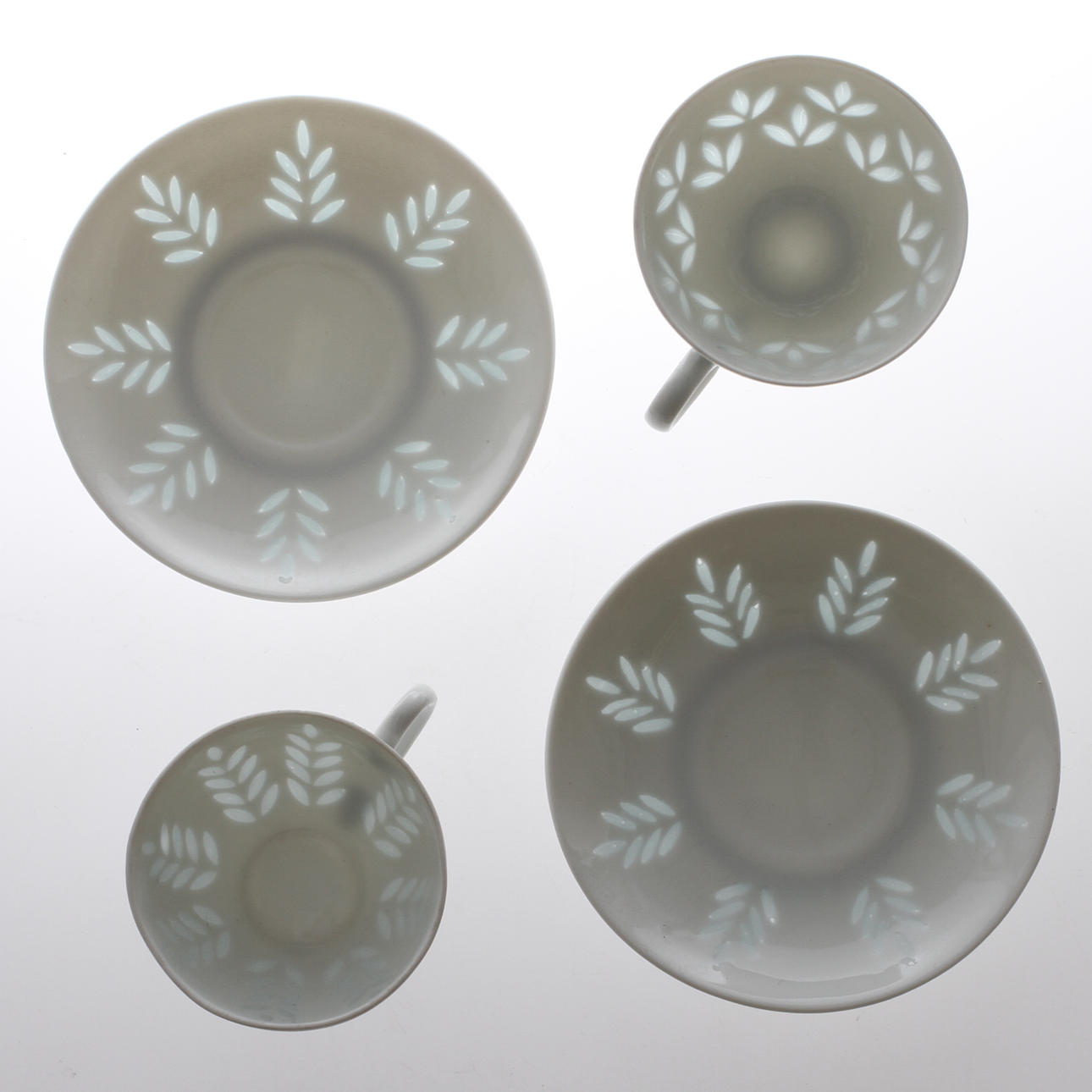 MOCCAKOPPAR med FAT, 8 st, risporslin, Friedl Holzer-Kjellberg, Arabia.