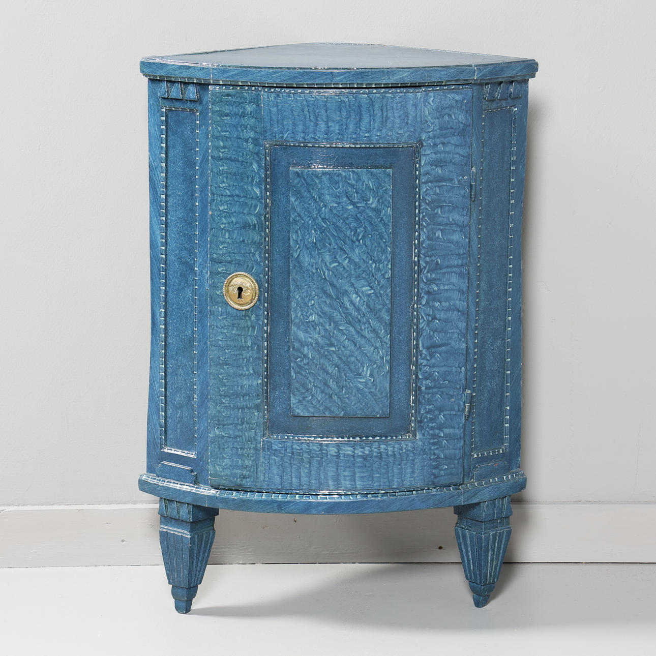 CORNER CABINET, wall hung, painted wood.