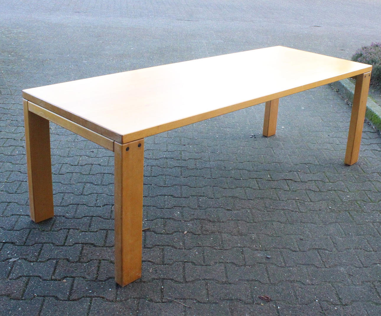 IBISCO SEDIE. Solid beech dining table by Ibisco Sedie, Italy, 1970s.