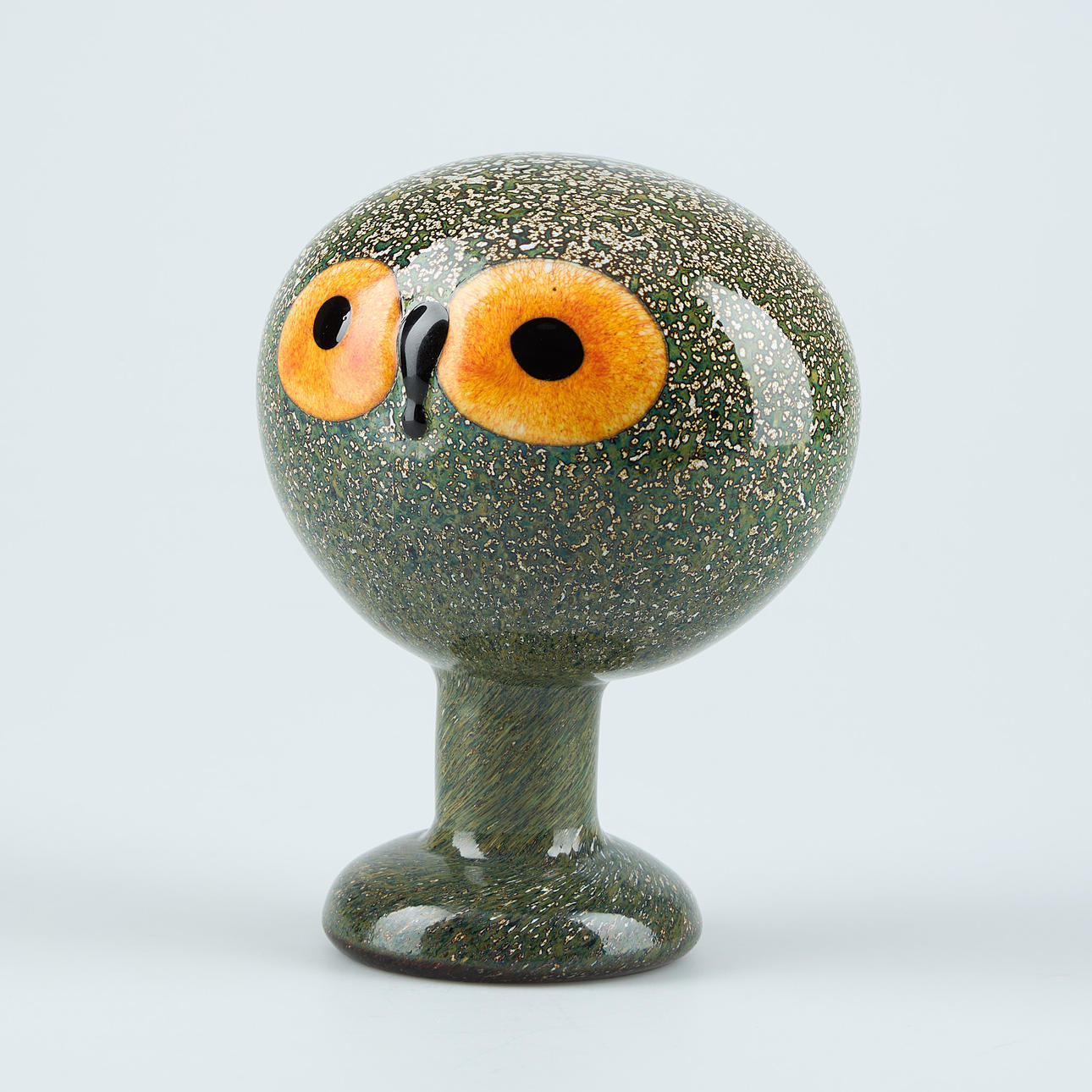 OIVA TOIKKA. GLASS BIRD. “Helmipöllö - Tengman's owl”. Signed O