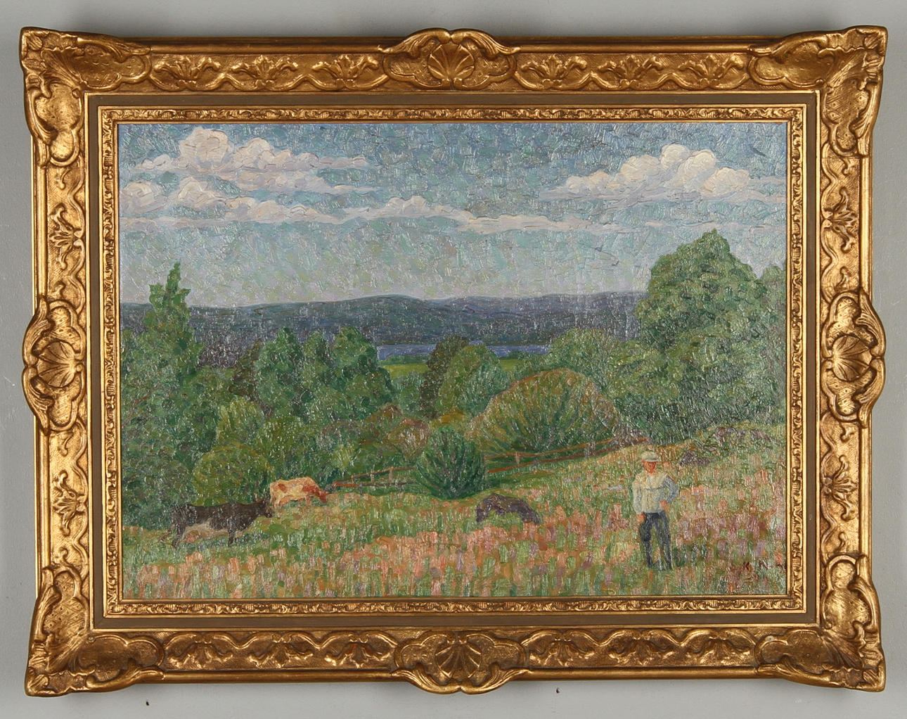 KARL NORDSTRÖM. Sommardag, olja på duk, monogramsignerad.