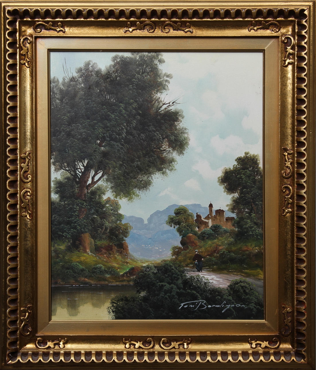 OKÄND KONSTNÄR, olja på duk, signerad.