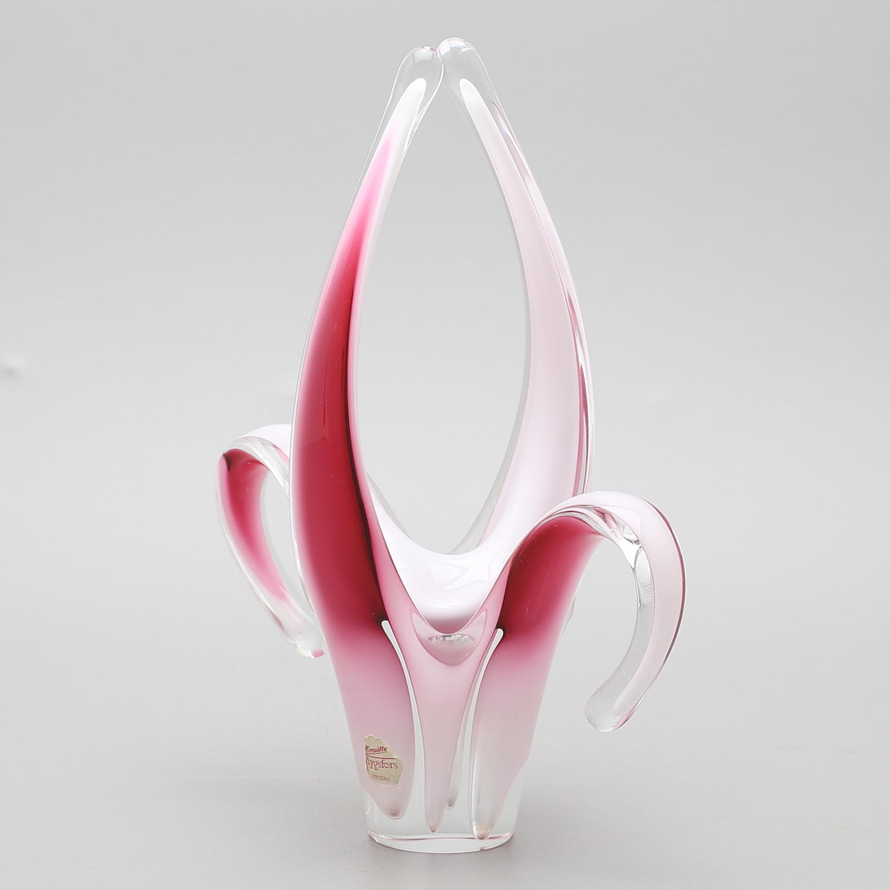 KONSTGLAS, "Coquille", Paul Kedelv, Flygsfors, signerad, daterad - 60.