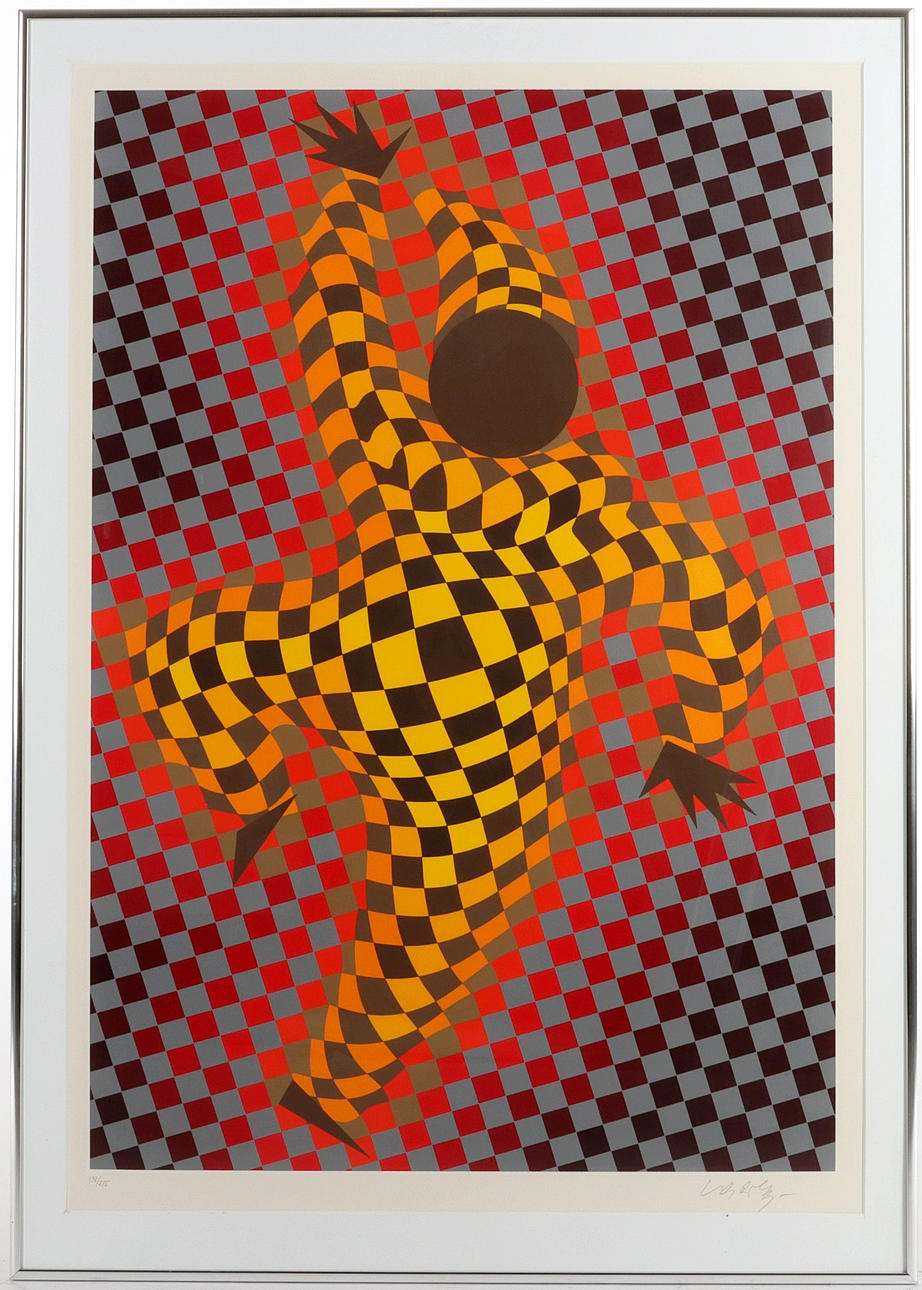 VICTOR VASARELY. 1906—1997. Silkscreen, signed, 1987.