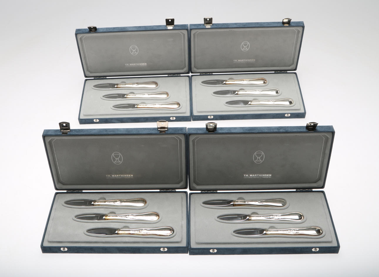 KRÄFTBESTICK, 12 delar, nysilver, Th Martinsen, Norge.