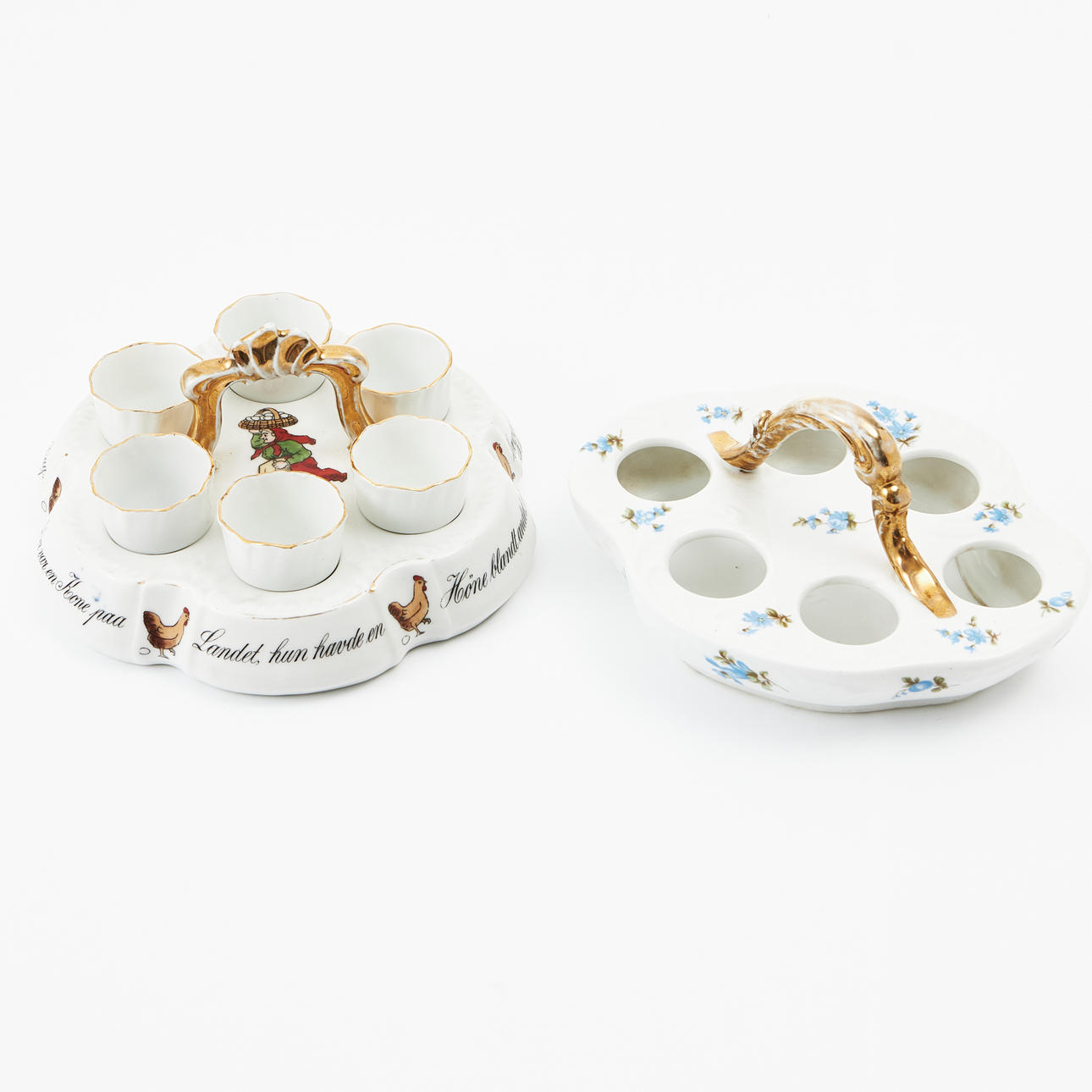 ÄGGSTÄLL, 2 st., porslin, Porsgrund, Norge.