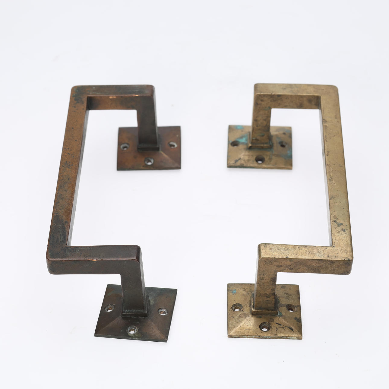 Par dörrhandtag - brons dörrhandtag. (2:a).