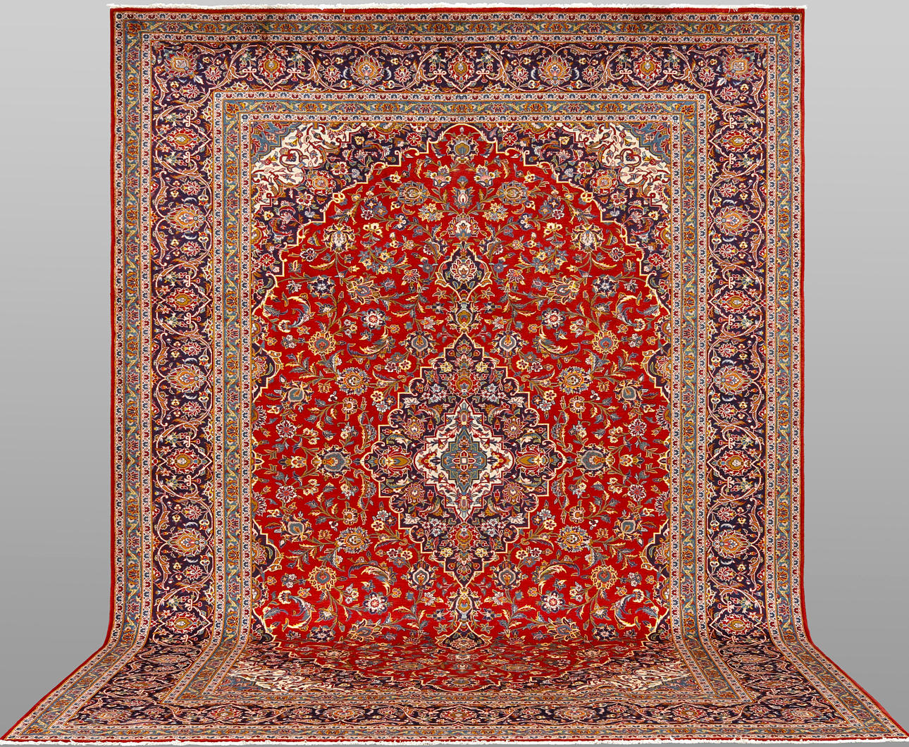 A CARPET, Keshan extra fine, approx. 410 x 307 cm.