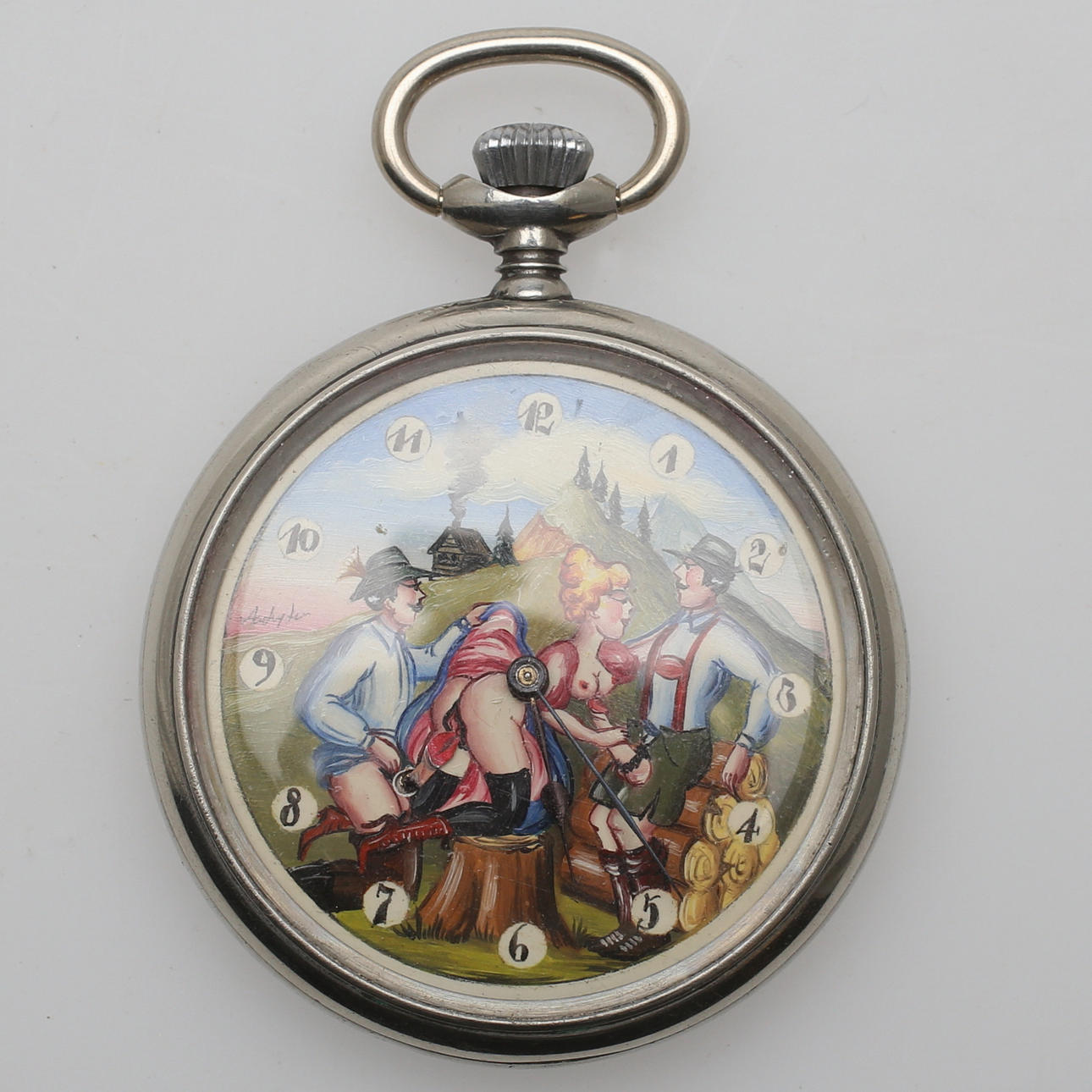 FICKUR, Doxa, motiv med rörlig erotisk scen, 1900-tal.