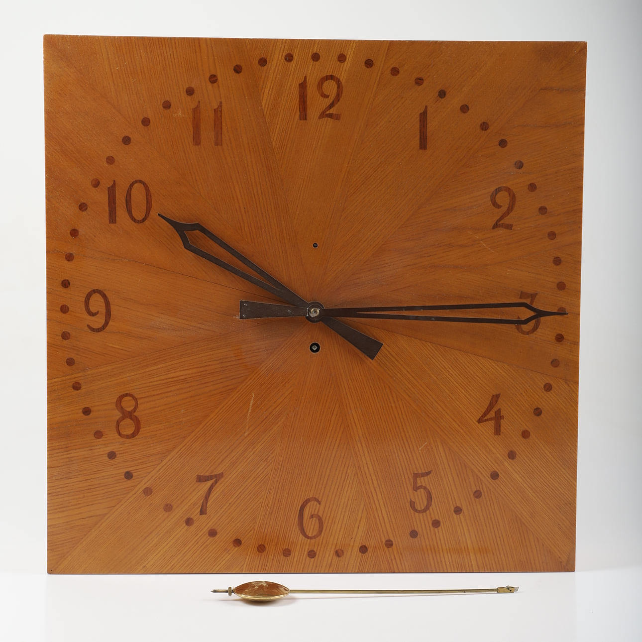 SEINÄKELLO, puu ja intarsia, Art Deco.