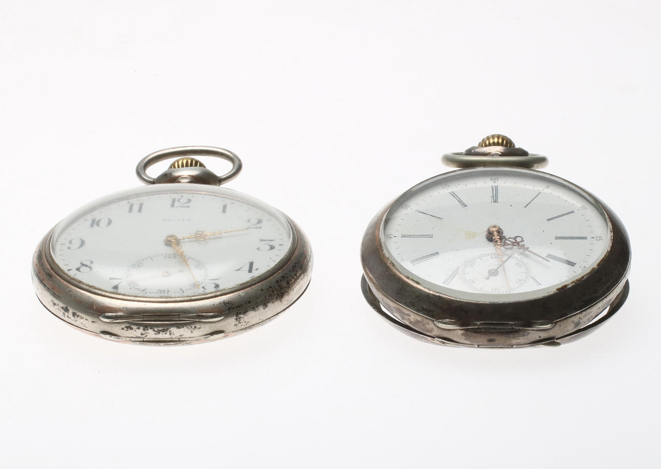 FICKUR,silver,2 stycken,zenith,tidigt 1900-tal.